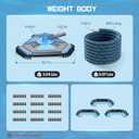 UIRWAY Upgrade Pool Vacuum Head with Side Brush & 360 Swivel Cuff, Heavy Duty Manual Kink-Resistant 1-1/2" x 30 Ft Vacuum Hoses, Weighted Triangular Shape for Inground & Above Ground Pool(No Pole)