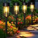 GIGALUMI Solar Pathway Lights 12 Pack, Garden Lights Outdoor Waterproof, Walkwar Solar Powered for Driveway Yard Patio Lawn Garden Decor (Warm White)