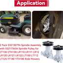 GELASKA 2 Pack 130794 Spindle Assembly with 173434 Spindle Pulley Replaces 532130794, 539110158 for CT130, CTH130, LR110, LR111, LR12, LR120, LR121, LR122, LT100, LT112, LT125, YT180, YTH180 Mowers