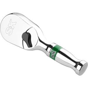 SK 3/ 8" Drive Stubby Ratchet Handle, Pear Head, 90-Tooth Ratchet, Alloy Steel, with Contoured Handle