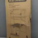 HBTower Kids Step Stool 2 Steps, Toddler Tower for Kitchen Counter Learning, Toddler Kitchen Stool Helper with Anti-Drop Safty Railing Kids Standing Folding Stepper, Green