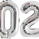 GOER 2026 Foil Number Balloons for 2026 New Year Eve Festival Party Supplies Graduation Decorations (Silver,16 Inch)