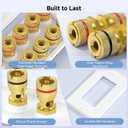 Cable Matters Speaker Wire Wall Plate, Gold Plated Speaker Wall Plate with Banana Plug Binding Post for 5 Speakers, White