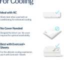 REST Evercool Cooling Comforter, Full/Queen, Blanket for Hot Sleepers, All Season Bedding to Keep Cool for Night Sweats, Breathable Lightweight Blanket, 90"x90" Inches, Arctic White