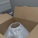 Aspen Creative 33138, Mushroom Pleated Traditional Spider Lamp Shade, Pleated White, 7" Top x 17" Bottom x 13" Slant