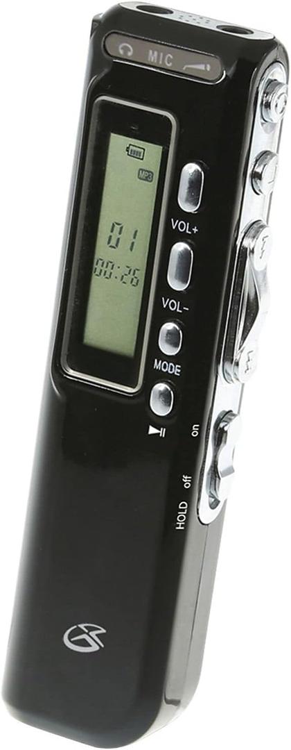 GPX PR047B 4GB Digital Voice Recorder, Black