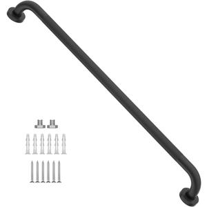 32 Inch Anti Slip Shower Grab Bar Oil Rubbed Black 1.25" Diameter, Munzong Bathroom Grab Bar, Knurled Bathroom Balance Bar, Safety Hand Rail Support Handicap Elderly Senior Assist Bath Handle