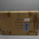 Crofy White Arched Frame Wall Shelf, Decorative 2 Tier Bathroom Wall Shelf with Transparent Tempered Glass Shelves and Robust Storage Capacity, 6" D x 17.9" W x 19.18" H