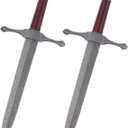 16" PU Foam Sword Prop -Medieval Knight Fake Dagger Role-Play Costume Accessory for Halloween Cosplay Kids and Adults