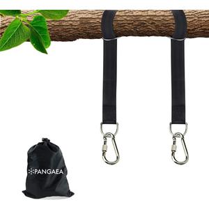 PANGAEA Tree Swing Hanging Straps Kit, 5FT/10FT/20FT/30FT, Heavy Duty Holds 2200LBS Extra Long, with Safer Lock Snap Carabiners & Carry Pouch Bag (30 FT)