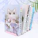 Fashion Star Bookend Non-Skid Metal Book Ends Book Stands for Home Shelves School Office Decoration Kids Study Gift (Pink)