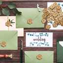 MotiMind 100 Pcs Bow Wax Seal Stickers Wedding Invitation Envelope Seal Stickers, 3D Self Adhesive Stamp Decals for Invitation, Baby Shower, Greeting Cards, Gift Wrapping(Antique Gold)