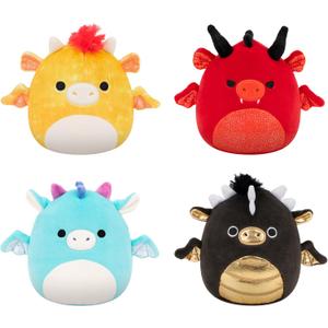 Squishmallows Original Dragon 4-Pack  Official Jazwares Plush (Little) (Amazon Exclusive)