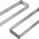 6X2X1FT-2P Galvanized Raised Garden Beds Outdoor,Planter Raised Beds for Gardening, Vegetables, Flowers,Large Metal Garden Box,Deep Plant Flower pots Outdoor.