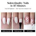 Beetles Milky White Press on Nails | 160PCS, 16 Sizes Natural Short Squoval Nail Tips | Pre-Colored Full Cover Soft Nail Gel Fake Nails | Salon-Gel Look for DIY Manicure