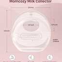 Momcozy Breast Milk Collector, Milk Collectors for Breastfeeding, Reusable Breast Milk Shells, Silicone Catcher with More Fit & Soft (3oz/90ml, 2 Counts)