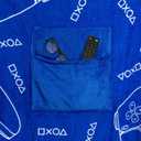 Paladone PlayStation 2-in-1 Cushion Blanket - Officially Licensed Travel Blanket, Foldable Soft Fluffy Throw, Compact Design for Gaming Room or Bedroom Decor