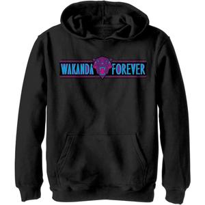 Marvel Boys' Banner Phrase Hoodie (X-Large, Black)