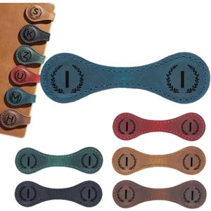 Magnetic Leather Bookmark with 26 Initial for Reading Women,Personalized Magnet Book Marks Gifts for Men,Book Lovers