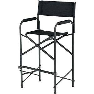 E-Z UP Tall Directors Chair, Seat 31” High, Padded Armrests and Storage Bag, Black E-Z UP Tall Directors Chair, Seat 31” High, Padded Armrests and Storage Bag, Black