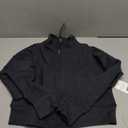 Women's Fleeced Performance Jacket - Full-Zip Stand-Up Collar, Warm Fleece for Winter Daily Wear (S)