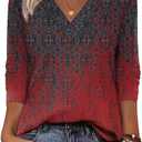 Zeagoo Women Long Sleeve Tops Dressy Casual V Neck Tshirts Basics Tee 2025 Fall Trendy Clothes S-2XL (Medium, Mz838)