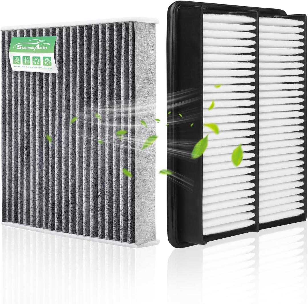 Engine & Cabin Air Filter for Hyundai Sonata Gas (2015-2019) Air filter for Car Replacement CF12151 CA11942 Automotive Accessories-2 Pack