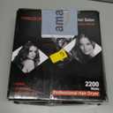 TREZORO Professional Hair Dryer, Ionic Ceramic Tourmaline Technology, 2000W Fast Quiet Drying, with Narrow & Wide Concentrator Nozzles, 3 Heat & 2 Speed Settings, Cool Shot Button, Red