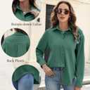 Susclude Button Down Shirts for Women Long Sleeve Womens Dress Shirts Wrinkle-Free Collared Fall Work Business Casual Tops (S)