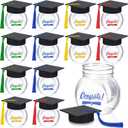 Mimorou 12 Sets Graduation Party Favors 2026 Graduation Cap Candy Jars Boxes Class of 2026 Candy Container for Table Guests School Party(Colorful)