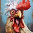 Tucocoo Farm Animal Paint by Bumbers for Adults Framhouse Chicken DIY Paint by Numbers Acrylic Paint Canvas Kitchen Decor Funny Rooster Painting Kits Framhouse Art 16x20 Inch DIY Frame
