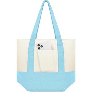 Amylove Mini Canvas Tote Bag with Pockets Duty Canvas Sublimation Blank Small Bag Mini Reusable Tote for Crafts DIY