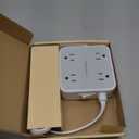 TESSAN Surge Protector Power Strip, 5 Ft Flat Plug Extension Cord with 3 USB (1 USB C) 8 Outlets, 1250W, 900J Protection, 3 Sided Outlet Extender with Power Switch for Office, Dorm Room Essentials (Grey)