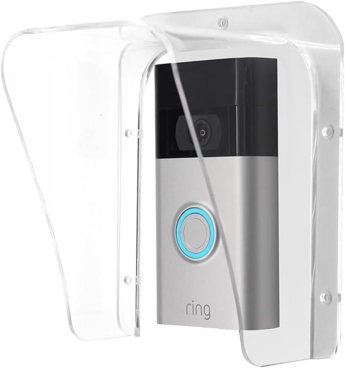 Doorbell Rain Cover Weatherproof Compatible for Ring/Blink/Google Nest Video Doorbell, Large Acrylic Doorbell Cover Protector for Outside Camera Doorbell/Door Keypad/Attendance Machine
