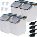 Airtight Flour Storage Container, 25lb 4Pack Blue