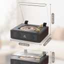 CD Player with Built-in Speakers Bluetooth Retro Portable CD Players for Home Music Player with Remote Control Headphone Jack Walnut Brown