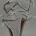 Zaful String Bikini Sets for Women Thong Brazilian Bathing Suit Womens Swimsuit Bikinis Thongs Sexy Cheeky Swimsuits S