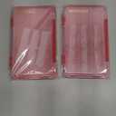 Small Flat Storage Parts Organizer, 2Pcs Red Portable Transparent Plastic Small Parts Tool Box with Removable Dividers, Screwdriver Bit Cases Storage(2 Pieces)