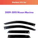 KPY Rain Guards Fit for 2009-2015 Nissan Maxima, Out-Channel Window Visors Vent Wind Deflectors 4PC, Car Accessories for 09-15 Maxima