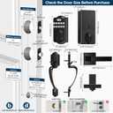 Keyless Entry Door Lock Handle Set, Smart Locks for Front Door Electronic Keypad Deadbolt with Lever Handle Custom User Codes Advanced Security & Easy Installation Aluminum Auto Lock