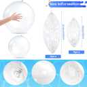 Zhanmai 8 Pcs Inflatable Clear Beach Ball 16 Inch 24 Inch Pool Floating Ball Balloons Under The Sea Party Decorations Bubble for Summer Ocean Beach Pool Hawaii Luau Party Supplies