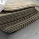 PURE ERA Bullnose Carpet Stair Treads Set Tape Free Non-Slip Indoor Stair Protectors Pet Friendly Rugs Covers Soft Skid Resistant Washable Reusable 9.5" x 30" (14 Pieces, Light Beige)