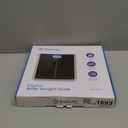 Etekcity Bathroom Scale for Body Weight, Highly Accurate Digital Electronic Weighing Machine for People, LCD Display, Large Size, 6mm Tempered Glass for Safe Home Use, Batteries Included, 400 lbs (11.8 x 11.8 Inch, Black)