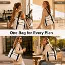 Puffer Tote Bag for Women, Lightweight Quilted Shoulder Bag with Multiple Pockets