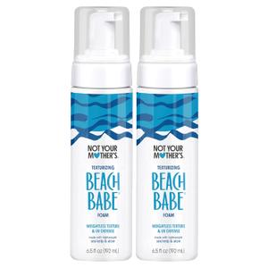 Not Your Mother's Beach Babe Texturizing Foam (2-Pack) - 6.5 fl oz Each - Crunch-Free Texture and Touchable Waves with UV Defense - Conditions & Hydrates for All Hair Types