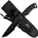 MTech USA MX-8062 Xtreme Fixed Blade Tactical Knife, Black Tanto Blade, Nylon Fiber Handle, 12-Inch Overall