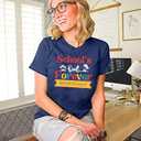 Teacher Shirts for Women Last Day of School Tshirt Schools Out Summer Break Tees Teacher Mode Off Holiday Tops Tee