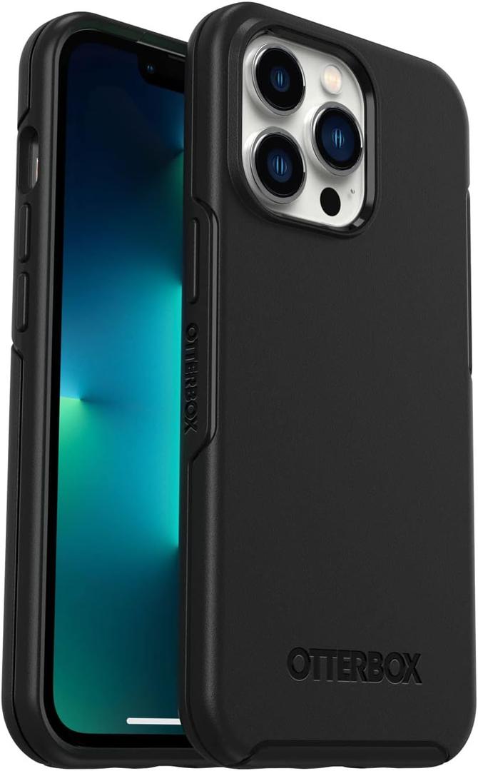 OtterBox iPhone 13 Pro Max & iPhone 12 Pro Max Symmetry Series Case - Black, Ultra-Sleek, Wireless Charging Compatible, Raised Edges Protect Camera & Screen