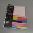 Happy Planner Undated Plans + Notes Monthly Planner Notebook Journal, 12-Month Planner, Colorblock Brights Theme, Big Size, 95 Pages, 4 Dividers, 12 Planner Sticker Sheets, 8 1/2" x 11"