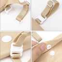 Travel Bra Wallet for Women, Hidden Bra Wallet Pickpocket Proof Under Clothes Money Belt Pouch Secret Travel Wallet for Money Valuables (Black, Nude)